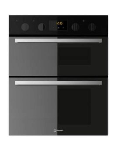 Indesit Aria Idu6340Bl Built-Under Double Electric Oven - Black